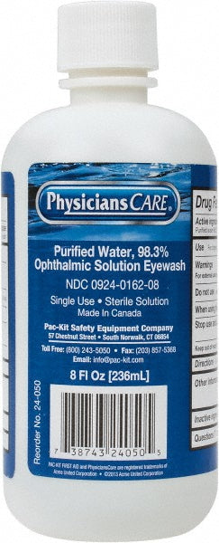 PhysiciansCare 24-050 8 oz, Disposable Eyewash Solution Station