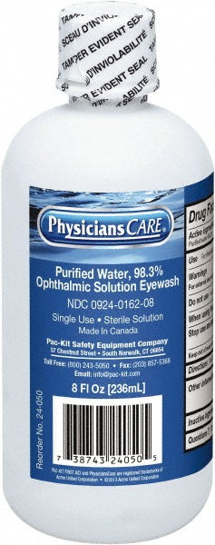 PhysiciansCare 24-101 16 oz, Disposable Eyewash Single Refill Station