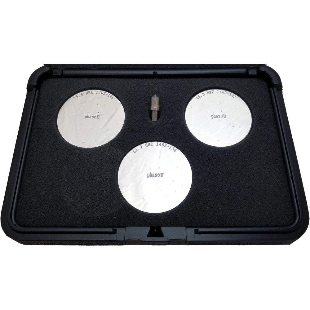 Phase II 900330-9410 Hardness Calibration Test Blocks Block Type Test Block Kit  Scale Type Rockwell C  Minimum Hardness 20 HRC  Maximum Hardness 67 HRC  Hardness Range Description High  Material Steel
