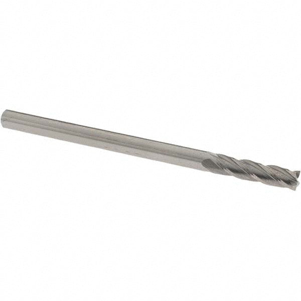 OSG 484-2501 Square End Mill 1/4'' Dia, 1'' LOC, 1/4'' Shank Dia, 4'' OAL, 4 Flutes, Solid Carbide