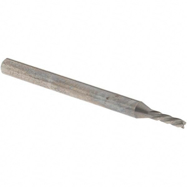 OSG 447-0625 Square End Mill 1/16'' Dia, 3/16'' LOC, 1/8'' Shank Dia, 1-1/2'' OAL, 4 Flutes, Solid Carbide
