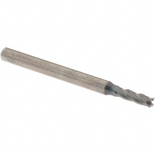 OSG 404-093808 Square End Mill 3/32'' Dia, 5/16'' LOC, 1/8'' Shank Dia, 1-1/2'' OAL, 4 Flutes, Solid Carbide