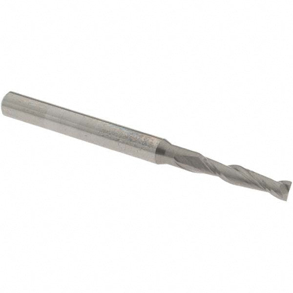 OSG 402-0939 Square End Mill 3/32'' Dia, 3/8'' LOC, 1/8'' Shank Dia, 1-1/2'' OAL, 2 Flutes, Solid Carbide