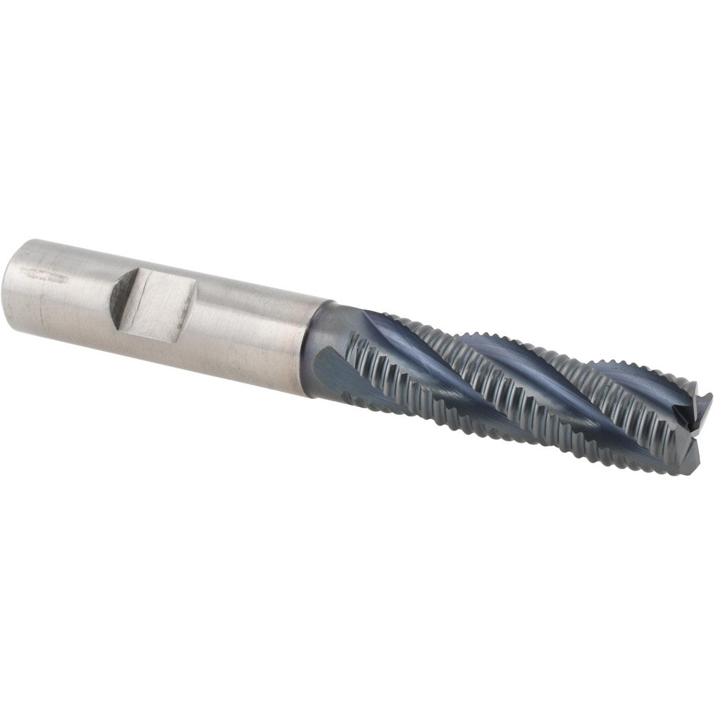 Hertel 44838548 Roughing End Mill 1/2" Dia, 4 Flute, Fine Pitch, Single End, Cobalt