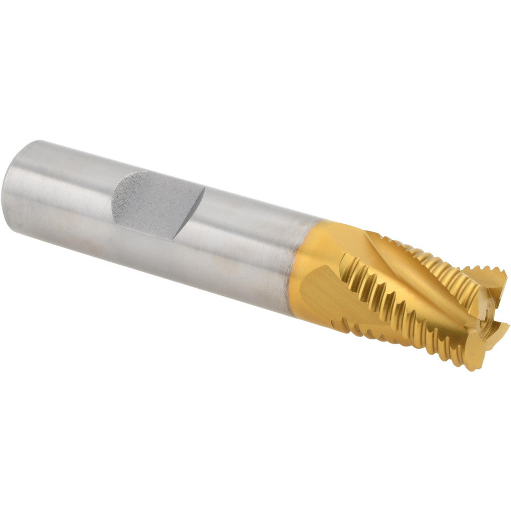 Hertel 44838670 Roughing End Mill 1/2" Dia, 4 Flute, Fine Pitch, Single End, Cobalt