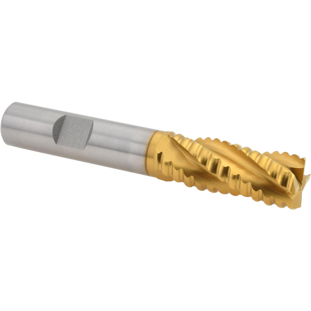 Hertel 44839033 Roughing End Mill 9/16" Dia, 4 Flute, Coarse Pitch, Single End, Cobalt