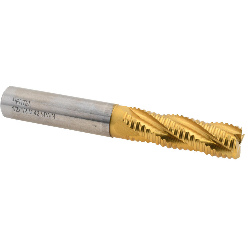 Hertel 44839116 Roughing End Mill 1/2" Dia, 4 Flute, Coarse Pitch, Single End, Cobalt