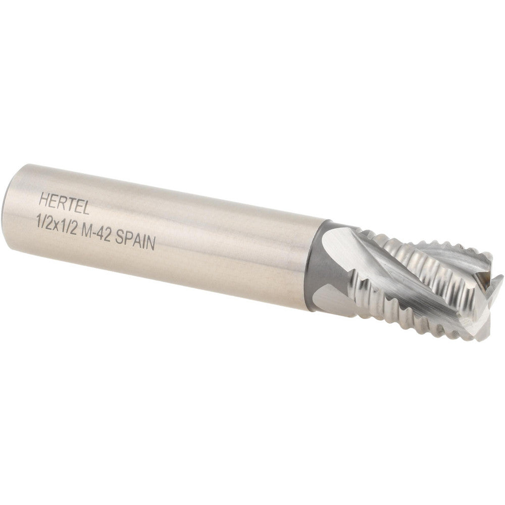 Hertel 44839264 Roughing End Mill 1/2" Dia, 4 Flute, Coarse Pitch, Single End, Cobalt