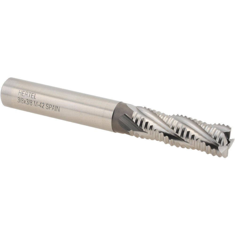Hertel 44839439 Roughing End Mill 3/8" Dia, 4 Flute, Coarse Pitch, Single End, Cobalt