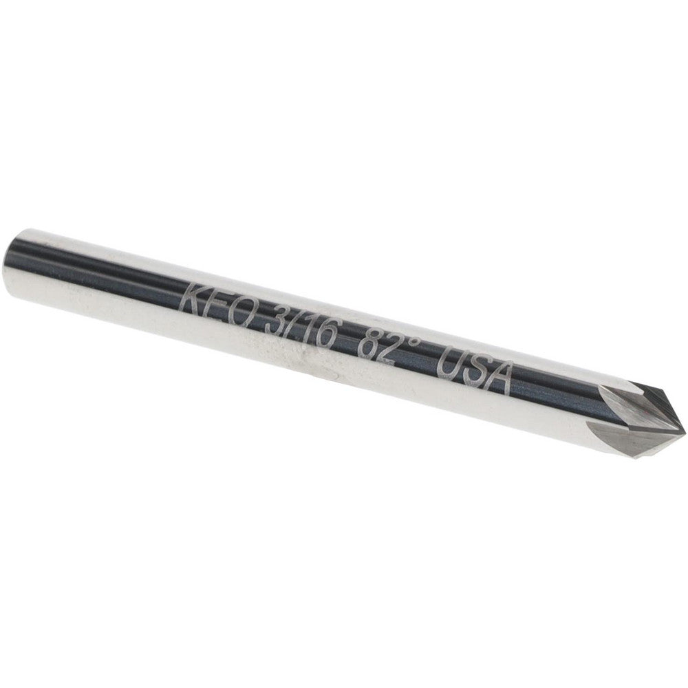 Keo 919-001-014 Countersink 3/16" Head Dia, 82.00 deg Included Angle, 6 Flute, Solid Carbide, Right Hand Cut