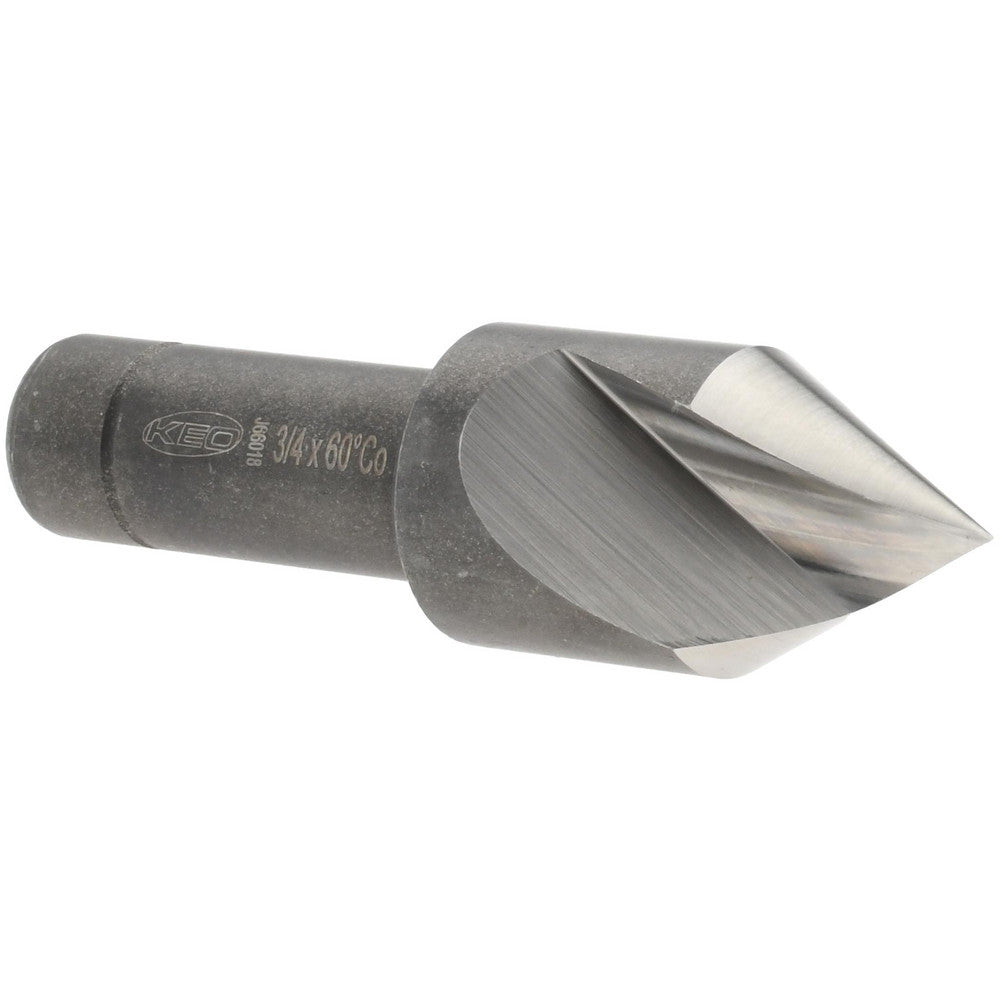Keo 919-000-561 Countersink 3/4" Head Dia, 60.00 deg Included Angle, 1 Flute, Cobalt Steel, Right Hand Cut