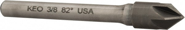 Keo 919-001-018 Countersink 3/8" Head Dia, 82.00 deg Included Angle, 6 Flute, Solid Carbide, Right Hand Cut