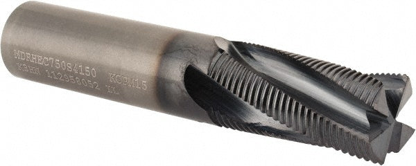 Kennametal 4048699 Square End Mill 3/4'' Dia, 1-1/2'' LOC, 3/4'' Shank Dia, 4'' OAL, 4 Flutes, Solid Carbide