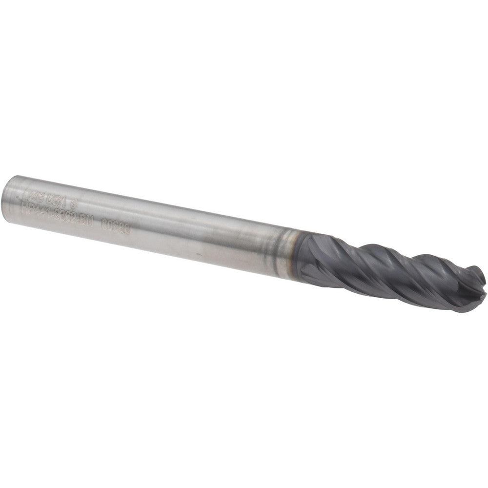 OSG HP441-2362-BN Ball End Mill 6.00 mm Dia, 19.00 mm LOC, 4 Flute, Solid Carbide