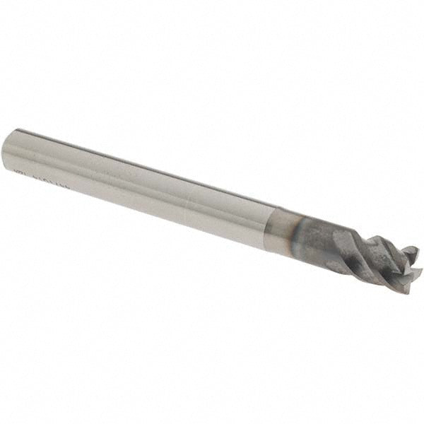OSG 447101411 Corner Radius End Mill 1/4" Dia, 1/4" LOC, 0.0100" Radius, 4 Flute, Solid Carbide