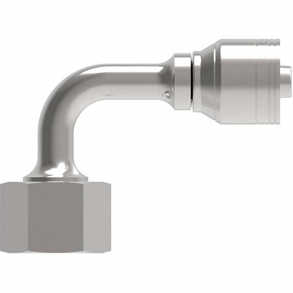 Eaton 04Z-A24-BG Hydraulic Hose Female ORS Swivel Short Drop 90 Elbow Hose Size 4, 9/16-18 Thread