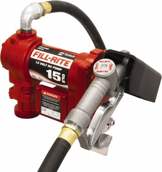 Tuthill FR1210H 15 GPM, 3/4" Hose Diam, DC Tank Pump with Manual Nozzle
