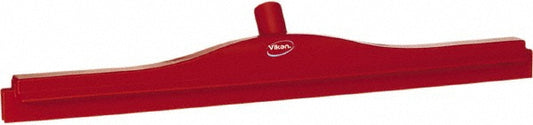 Vikan 77144 Hygienic Floor Squeegee w/replacement cassette, 23.6", Red