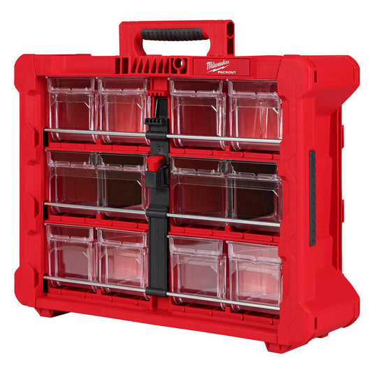Milwaukee Tool 48-22-8433 Small Parts Boxes & Organizers Product Type Organizer  Lock Type Locking Bars  Number of Dividers 1  Removable Dividers Yes  Color Clear  Features Quick Access Bins