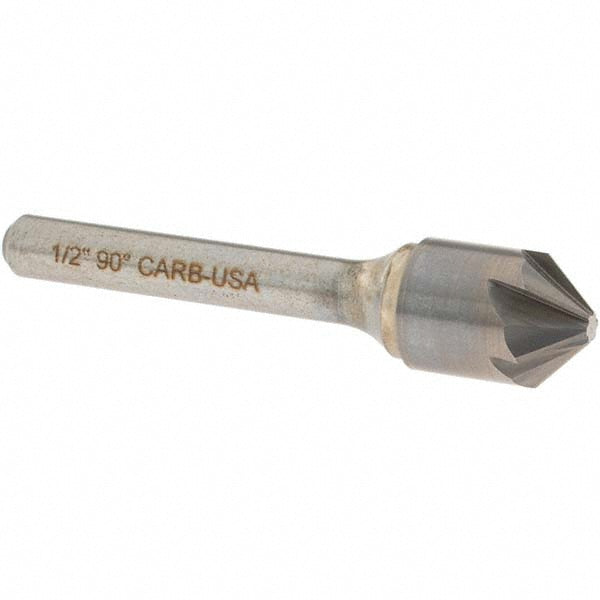 OSG 706-5000-090 Countersink 1/2" Head Dia, 90.00 deg Included Angle, 6 Flute, Solid Carbide, Right Hand Cut
