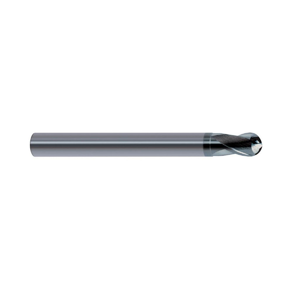 Kyocera SGS Precision Tools 91349 Ball End Mill 0.0394" Dia, 0.0394" LOC, 2 Flute, Solid Carbide
