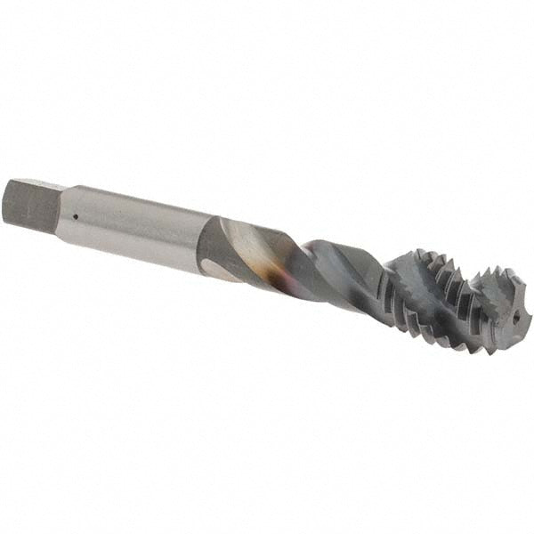 OSG 0138608 Spiral Flute Tap 1/2-13 UNC, 3 Flutes, Bottoming, 3B Class of Fit, Vanadium High Speed Steel, TICN Coated