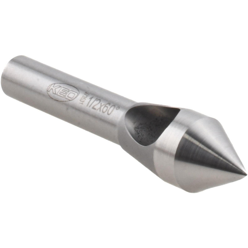 Keo 919-000-189 Countersink 1/2" Head Dia, 60.00 deg Included Angle, 0 Flute, Cobalt Steel, Right Hand Cut