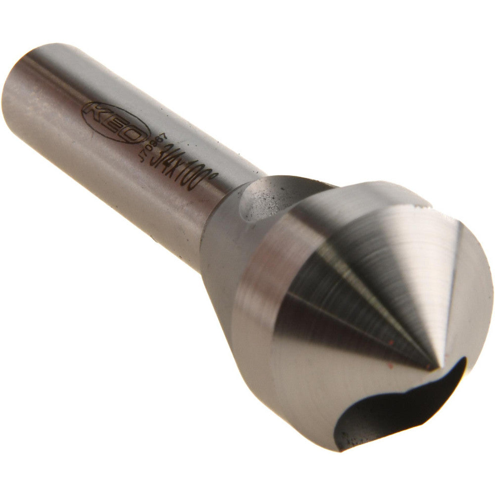 Keo 919-000-244 Countersink 3/4" Head Dia, 100.00 deg Included Angle, 0 Flute, Cobalt Steel, Right Hand Cut