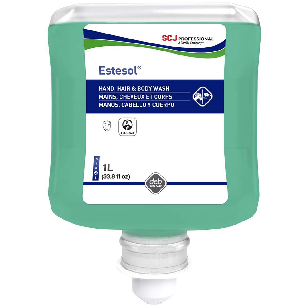 SC Johnson Professional HAB1L Estesol Hand, Hair & Body Cleaner, 1L Cartridge, 6/case