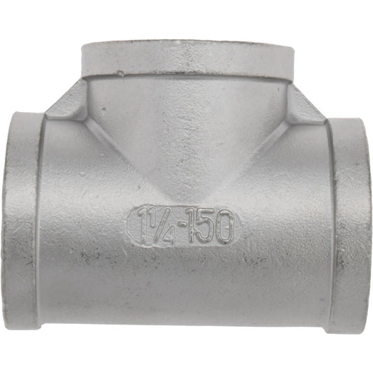 Value Collection 4TB11/4 Pipe Tee 1-1/4" Fitting, 304 Stainless Steel