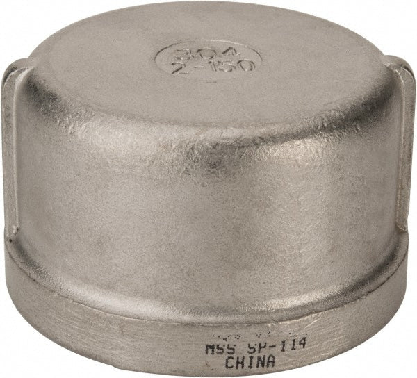 Merit Brass K416-32 Pipe End Cap 2", 304 Stainless Steel