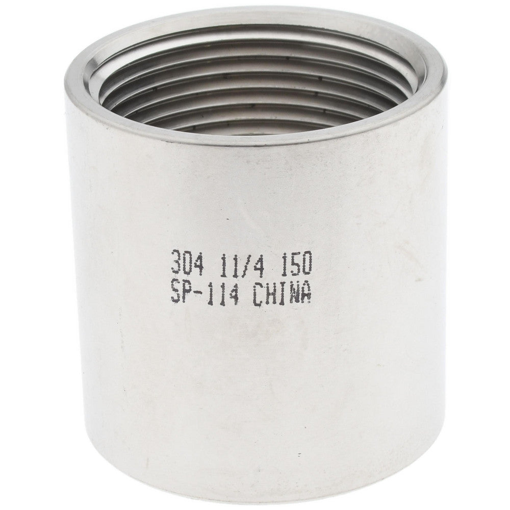 Value Collection 4SPU11/4 Pipe Coupling 1-1/4" Fitting, 304 Stainless Steel