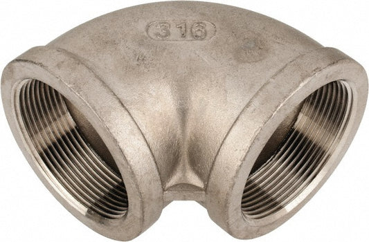 Value Collection 6LB902 Pipe 90 &deg Elbow 2" Fitting, 316 Stainless Steel