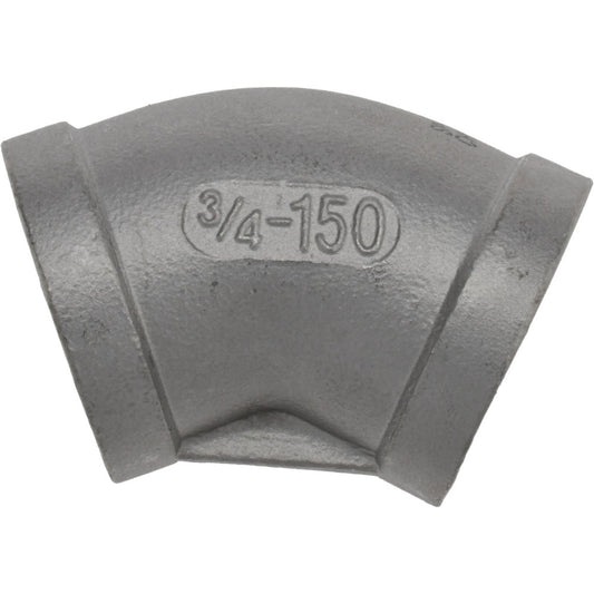 Value Collection 6LB453/4 Pipe 45 &deg Elbow 3/4" Fitting, 316 Stainless Steel