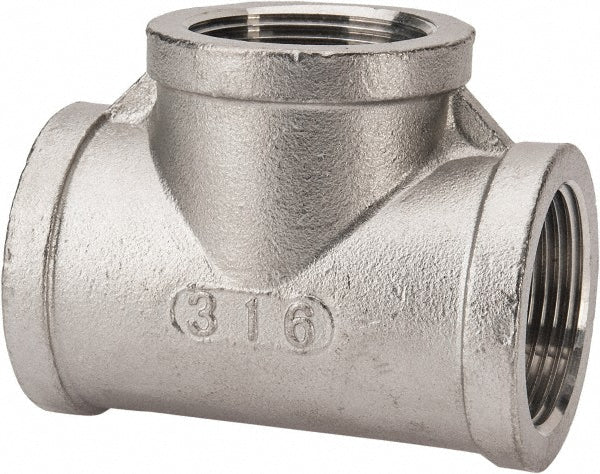 Value Collection 6TB11/4 Pipe Tee 1-1/4" Fitting, 316 Stainless Steel