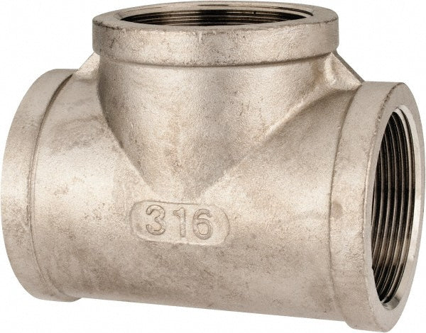 Value Collection 6TB2 Pipe Tee 2" Fitting, 316 Stainless Steel