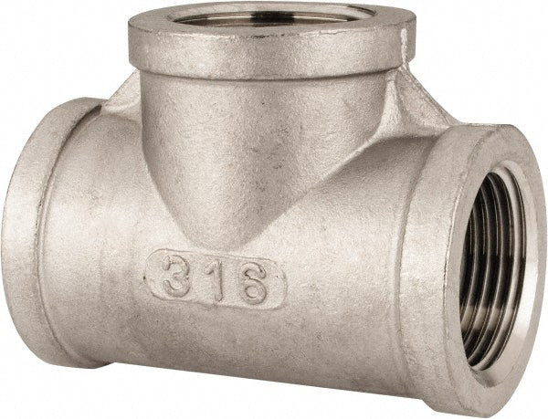 Value Collection 6TB1 Pipe Tee 1" Fitting, 316 Stainless Steel