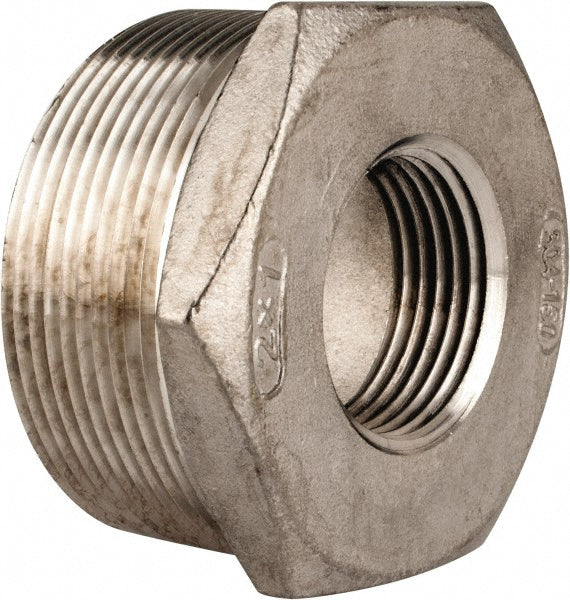 Value Collection 4HB2*1 Pipe Bushing 2 x 1" Fitting, 304 Stainless Steel