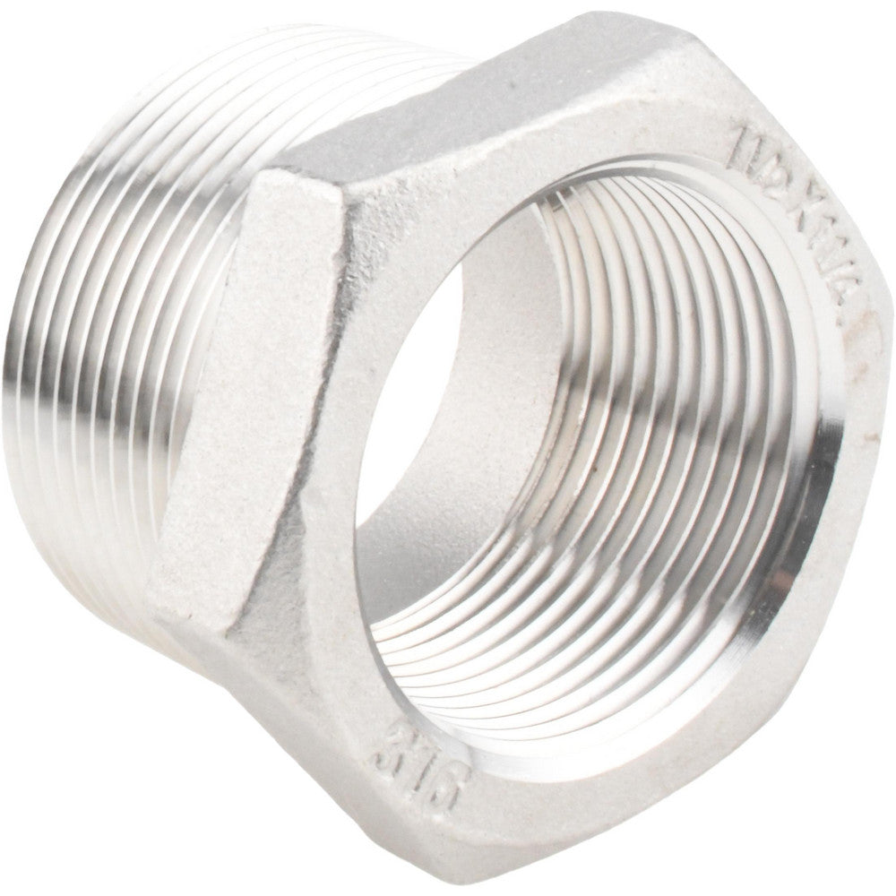 Value Collection 6HB11/2*11/4 Pipe Bushing 1-1/2 x 1-1/4" Fitting, 316 Stainless Steel