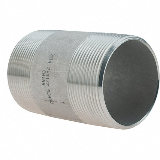 Value Collection 4BN2*31/2 Stainless Steel Pipe Nipple 2" Pipe, Grade 304 & 304L