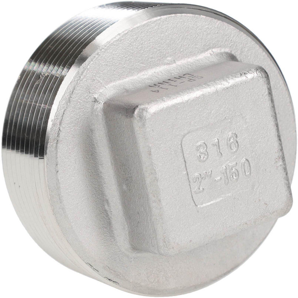 Value Collection 6SQ2 Pipe Square Head Plug 2" Fitting, 316 Stainless Steel