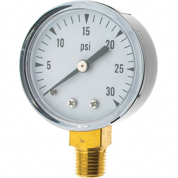 Value Collection 729271 Pressure Gauge 2" Dial, 1/4" Thread, NPT, Lower Mount