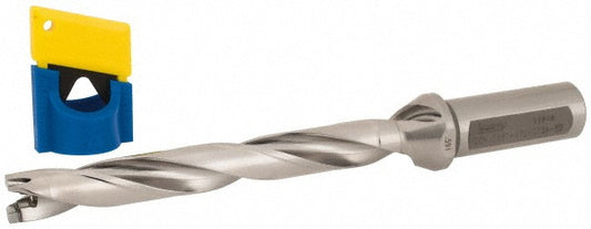 Iscar 3202483 Replaceable-Tip Drill 0.591 to 0.626" Dia, 4.72" Max Depth, 3/4" Weldon Flat Shank