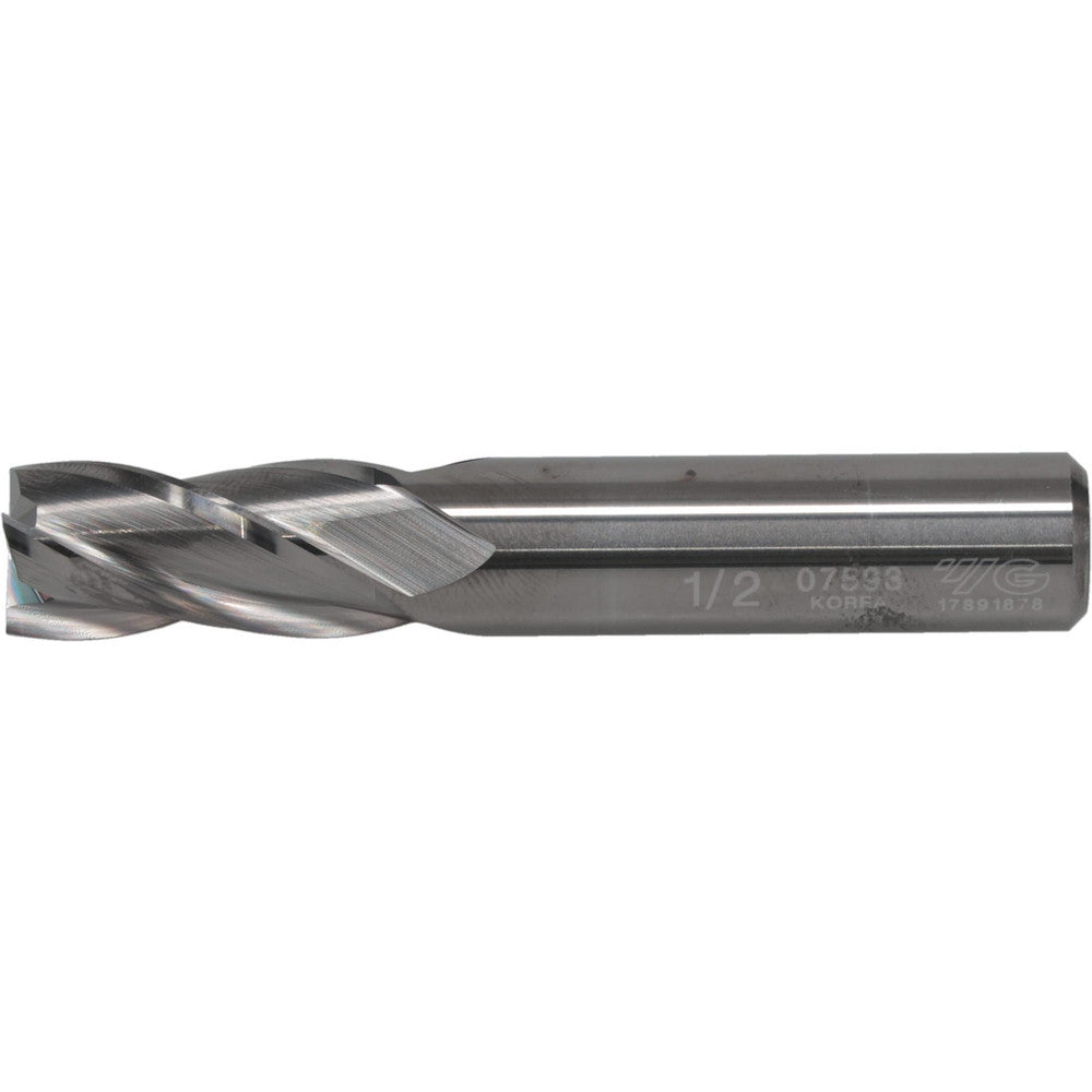 YG-1 07593 Square End Mill 1/2" Dia, 1" LOC, 4 Flute, Solid Carbide