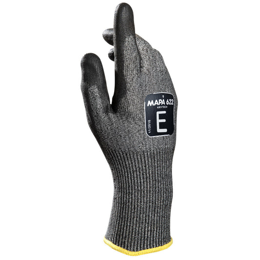 MAPA Professional 34622000 Cut & Puncture Resistant Gloves Style Knit  Coating Material Polyurethane  Coating Coverage Palm  Glove Type Cut, Puncture & Abrasion-Resistant  ANSI/ISEA Cut Resistance Level A5  Primary Material Polyurethane
