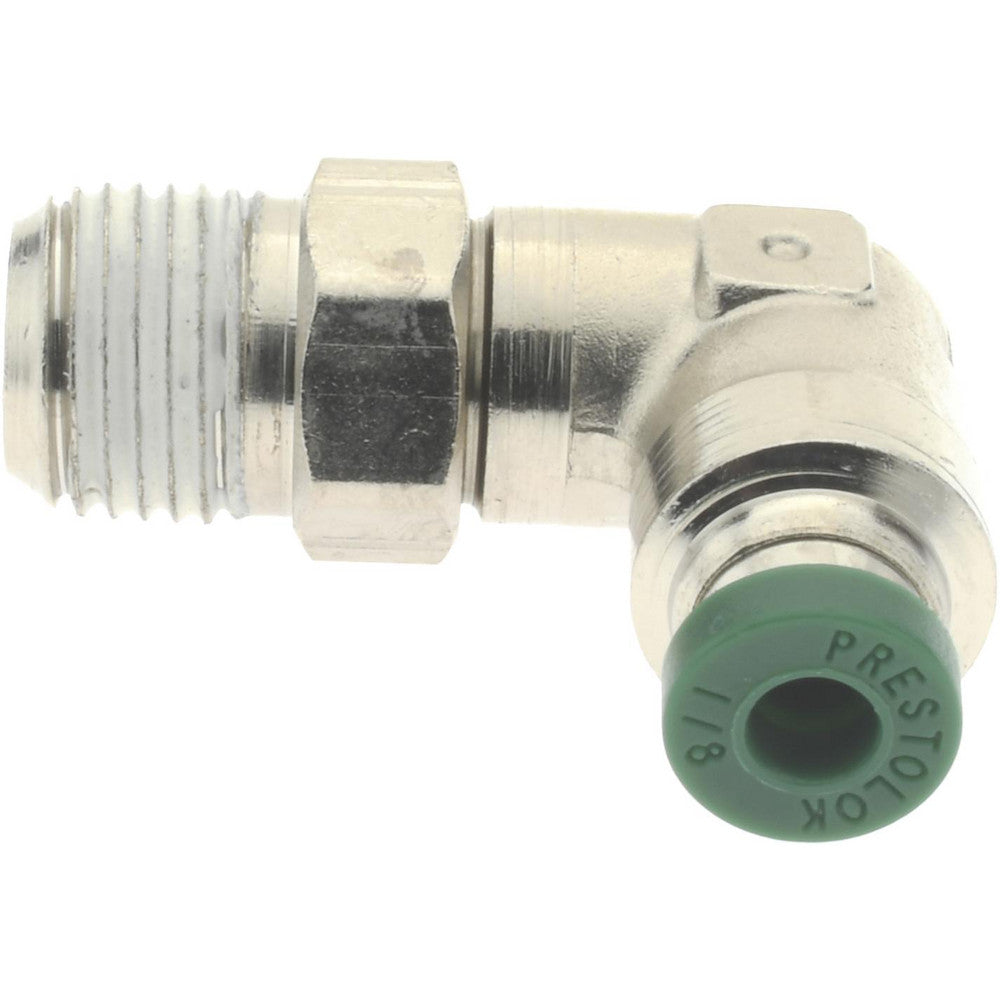 Parker W169PLP-2-2 Push-To-Connect Tube to Male & Tube to Male NPT Tube Fitting 90 &deg Male Elbow, 1/8" Thread, 1/8" OD