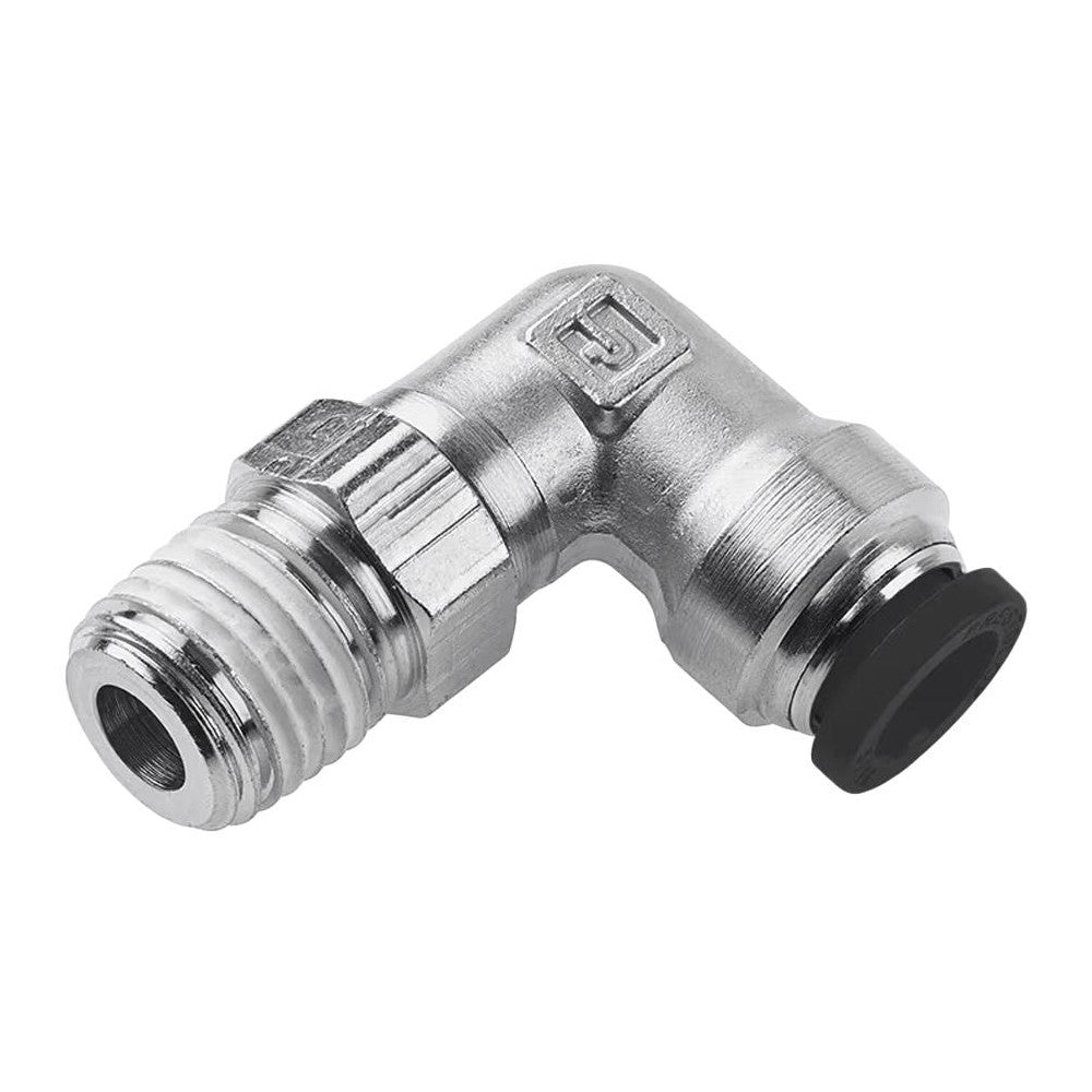 Parker W169PLP-4-6 Push-To-Connect Tube to Male & Tube to Male NPT Tube Fitting 90 &deg Male Elbow, 3/8" Thread, 1/4" OD