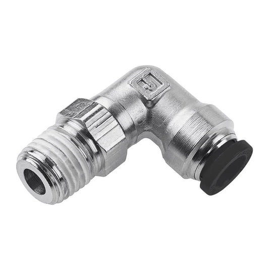Parker W169PLP-4-6 Push-To-Connect Tube to Male & Tube to Male NPT Tube Fitting 90 &deg Male Elbow, 3/8" Thread, 1/4" OD