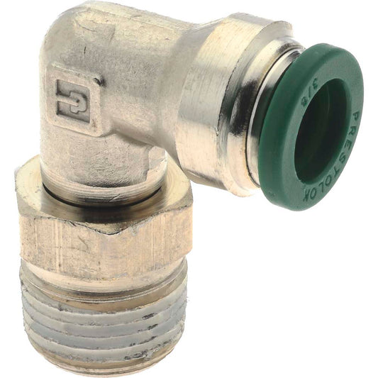 Parker W169PLP-6-6 Push-To-Connect Tube to Male & Tube to Male NPT Tube Fitting 90 &deg Male Elbow, 3/8" Thread, 3/8" OD