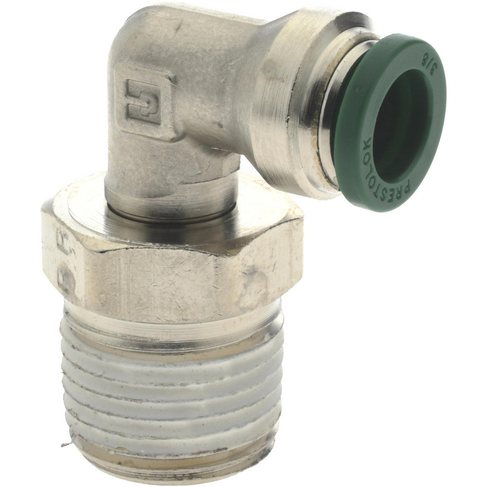 Parker W169PLP-6-8 Push-To-Connect Tube to Male & Tube to Male NPT Tube Fitting 90 &deg Male Elbow, 1/2" Thread, 3/8" OD